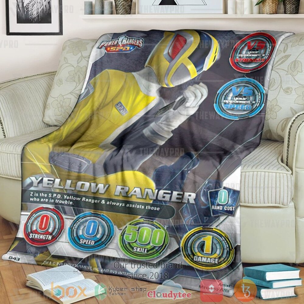 Power Ranger Spd Yellow Ranger Custom Soft Blanket Power Ranger Spd Yellow Ranger Custom Soft Blanket
