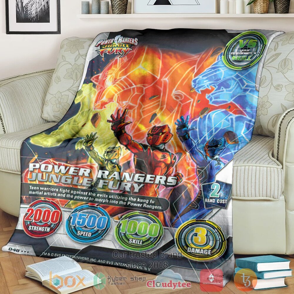 Power Rangers Jungle Fury Custom Soft Blanket Power Rangers Jungle Fury Custom Soft Blanket