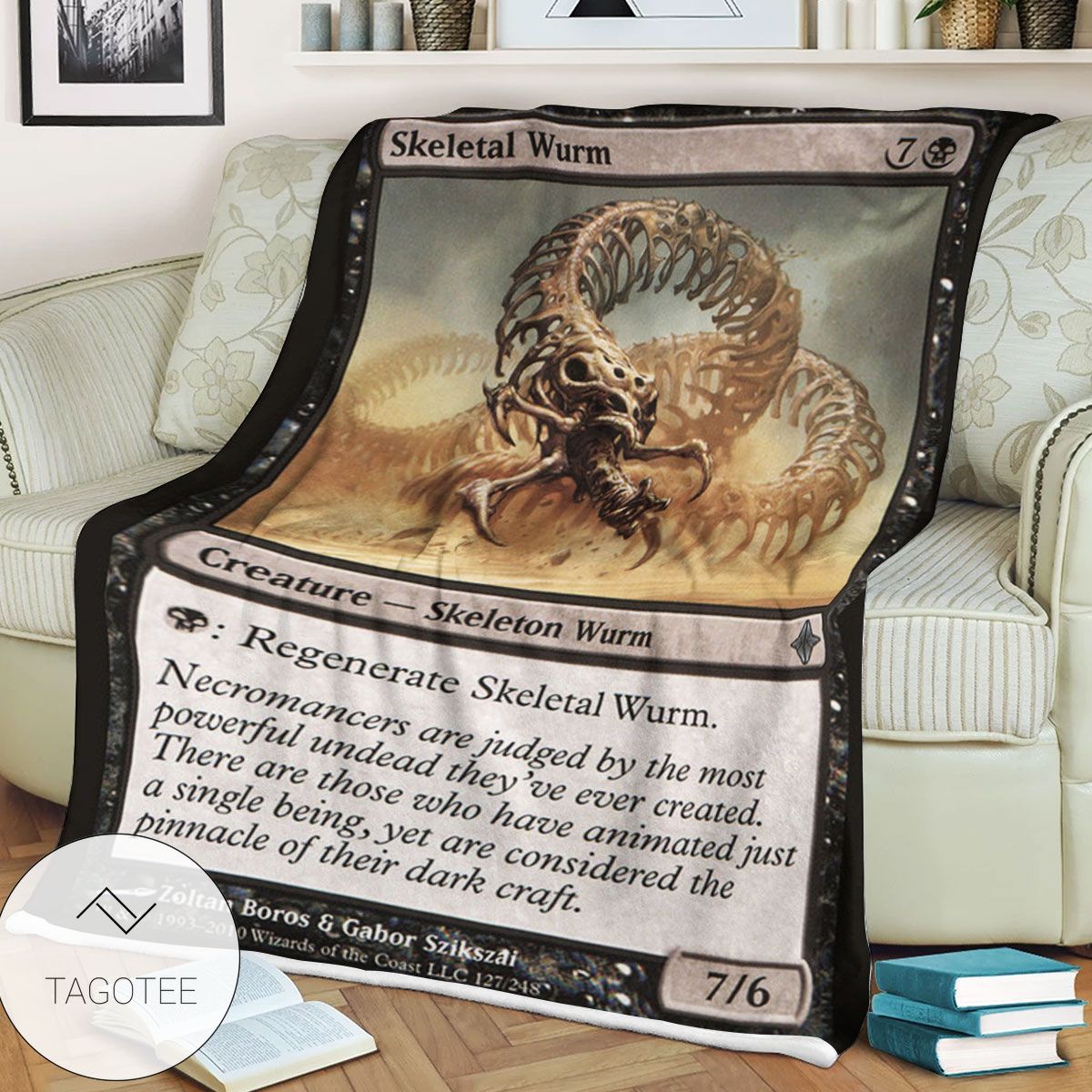 Roe 127 Skeletal Wurm Game Mtg Magic The Gathering Blanket Roe 127 Skeletal Wurm Game Mtg Magic The Gathering Blanket