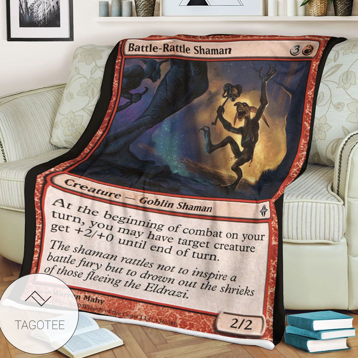 Roe 136 Battle Rattle Shaman Game Mtg Magic The Gathering Blanket Roe 136 Battle Rattle Shaman Game Mtg Magic The Gathering Blanket