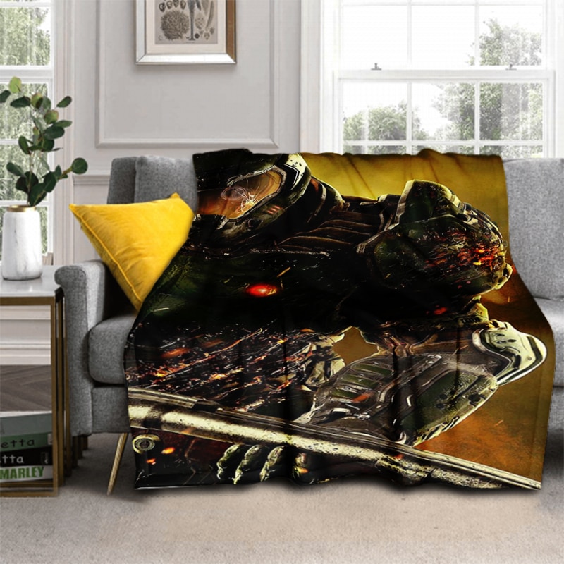 Doom Eternal Gaming Fuzzy Blanket Doom Eternal Gaming Fuzzy Blanket