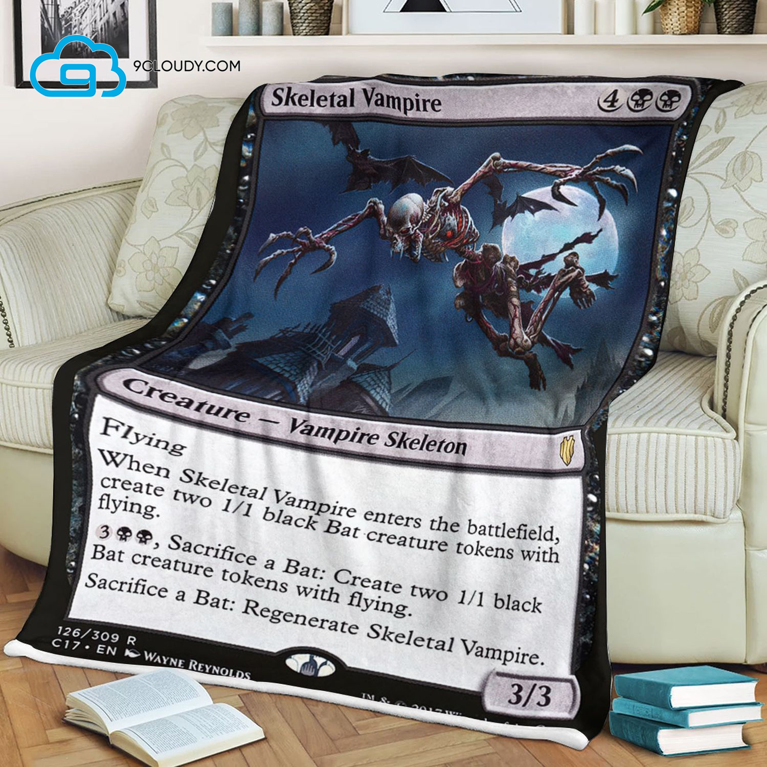 Skeletal Vampire Game Magic The Gathering Blanket Skeletal Vampire Game Magic The Gathering Blanket