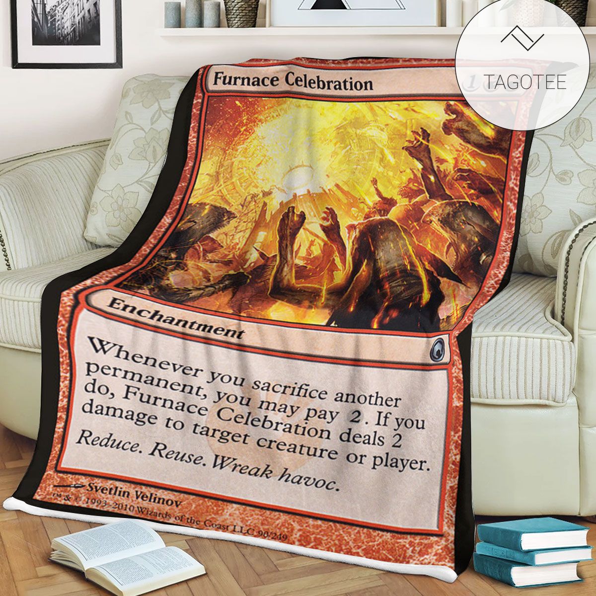 Som 90 Furnace Celebration Mtg Game Magic The Gathering Fleece Blanket Som 90 Furnace Celebration Mtg Game Magic The Gathering Fleece Blanket