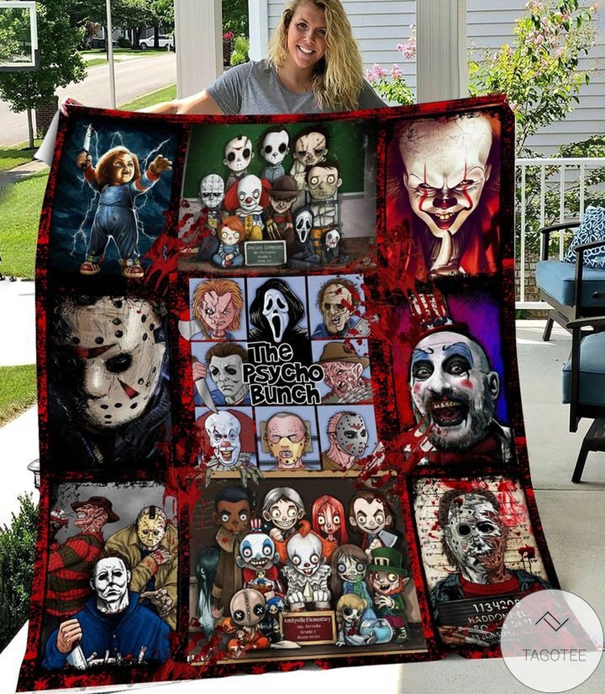 The Psycho Punch Halloween Blanket The Psycho Punch Halloween Blanket