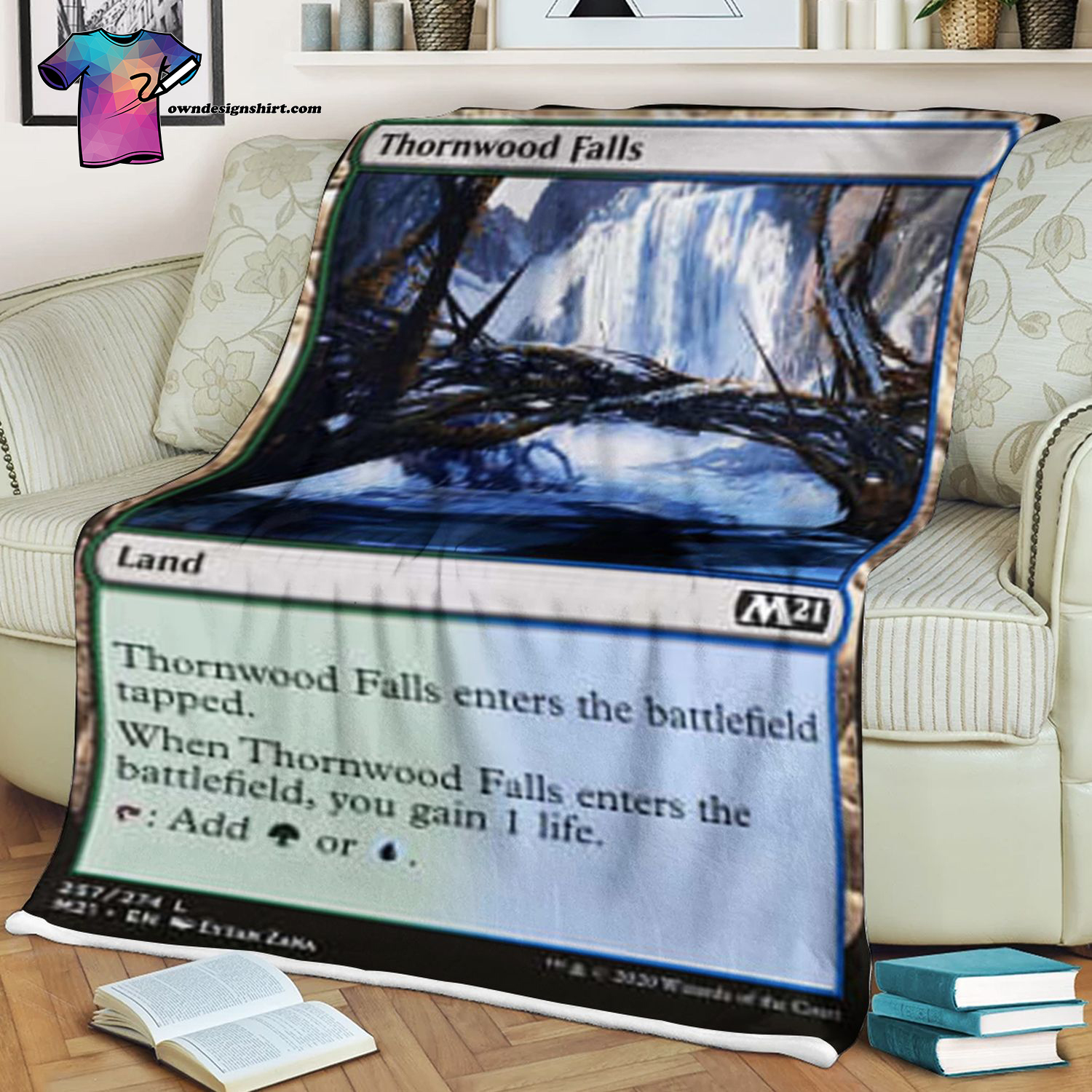 Thornwood Falls Game Magic The Gathering Blanket Thornwood Falls Game Magic The Gathering Blanket