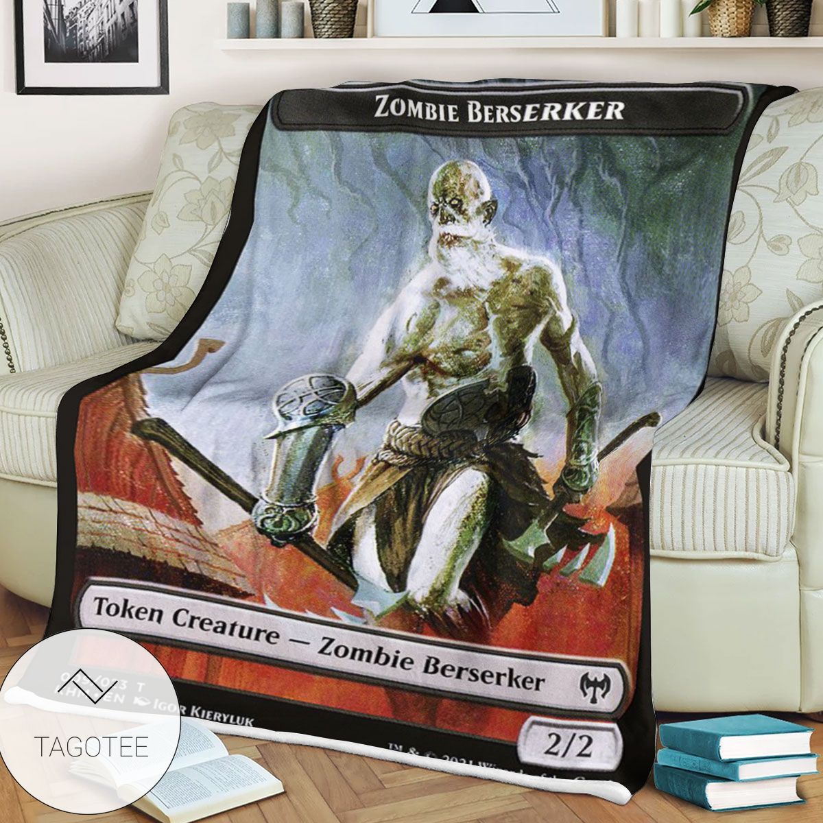 Tkhm 9 Zombie Berserker Mtg Game Magic The Gathering Blanket Tkhm 9 Zombie Berserker Mtg Game Magic The Gathering Blanket