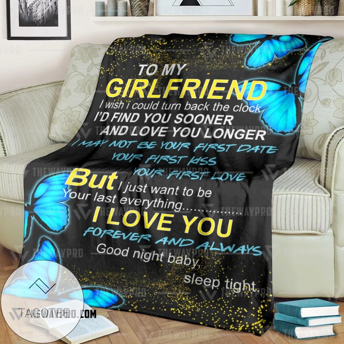 To My Girlfriend I Love You Forever And Always Good Night Baby Blanket To My Girlfriend I Love You Forever And Always Good Night Baby Blanket