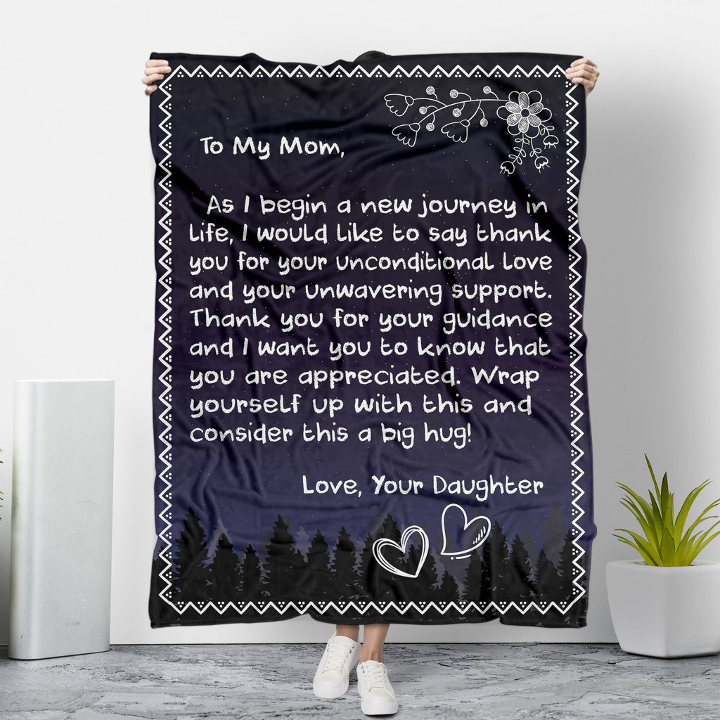 To My Mom Wrap Yourself Up With This And Consider This A Big Hug Your Daughter Blanket To My Mom Wrap Yourself Up With This And Consider This A Big Hug Your Daughter Blanket