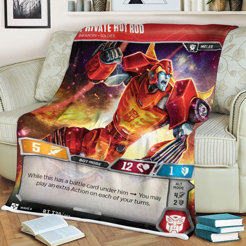 Transformers Private Hot Rod Infantry Soldier Blanket Transformers Private Hot Rod Infantry Soldier Blanket