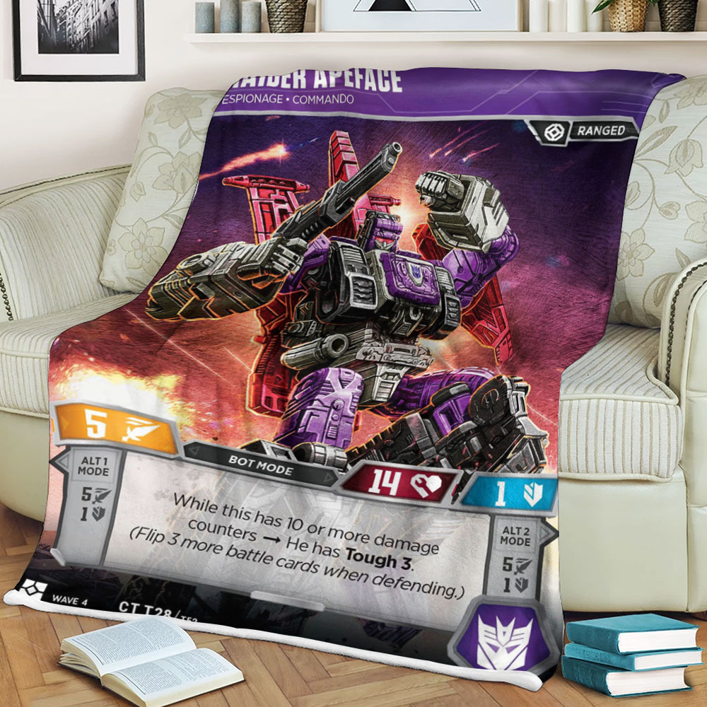 Transformers Raider Apeface Espionage Commando Bot Mode Blanket Transformers Raider Apeface Espionage Commando Bot Mode Blanket