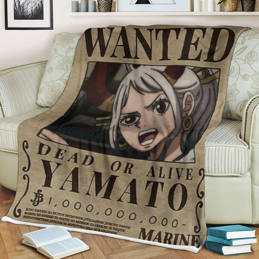 Wanted Dead Or Live Yamato One Piece Blanket Wanted Dead Or Live Yamato One Piece Blanket