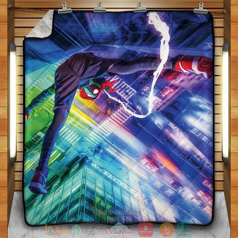 Web Slinger Miles Quilt Blanket Web Slinger Miles Quilt Blanket