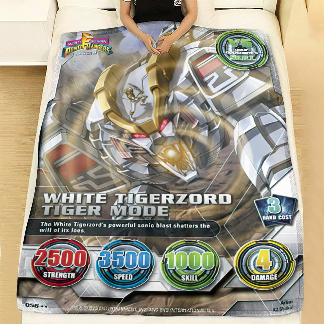 White Tigerzoro Tiger Mode Custom Soft Blanket White Tigerzoro Tiger Mode Custom Soft Blanket