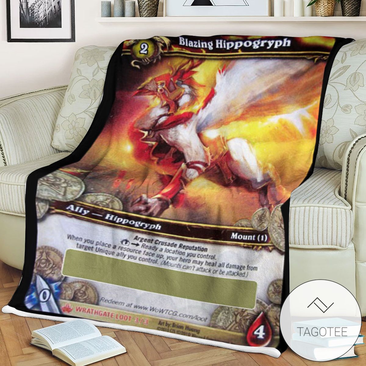 World Of Warcraft Blazing Hippogryph Soft Blanket Tagotee World Of Warcraft Blazing Hippogryph Soft Blanket Tagotee