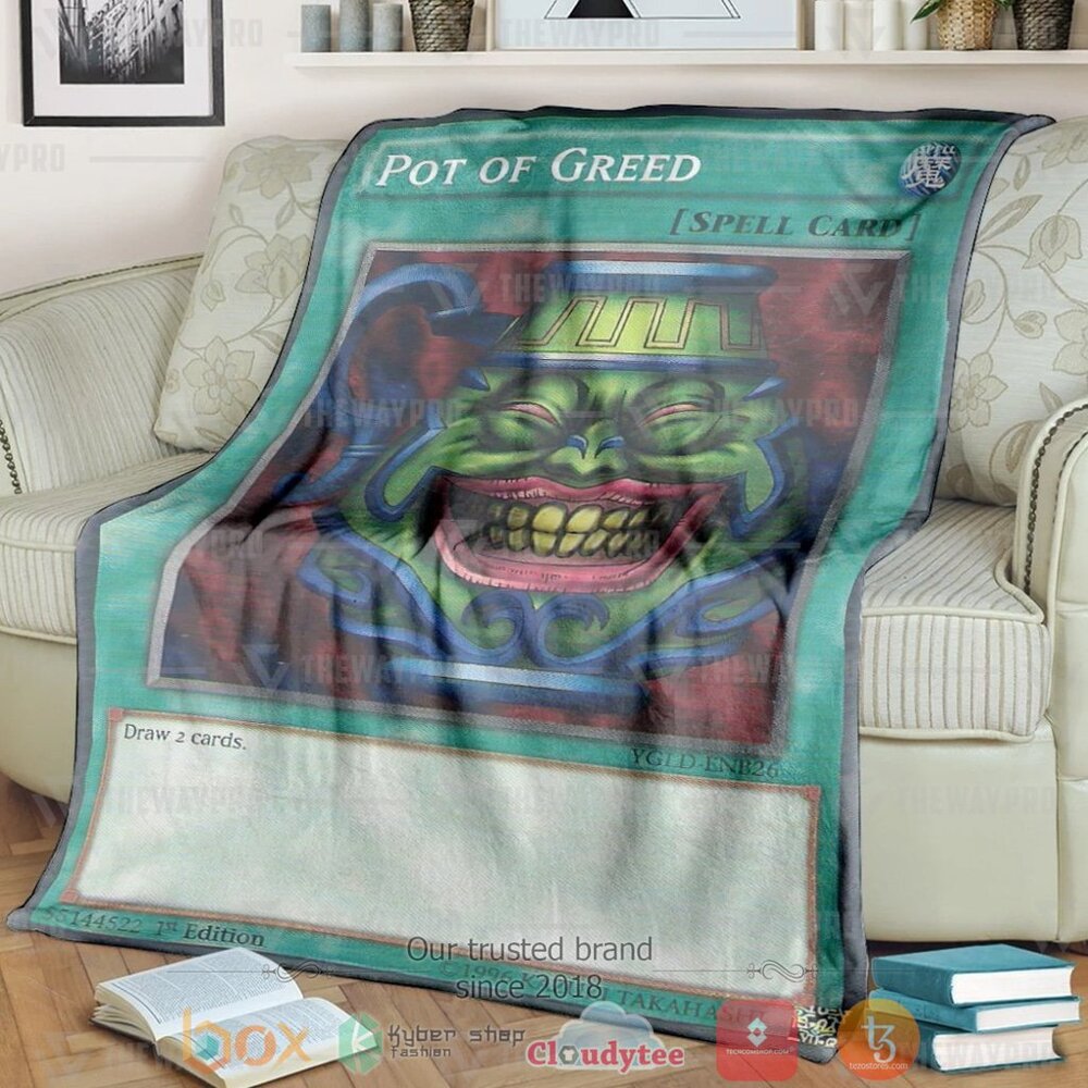 Ygo Pot Of Greed Custom Soft Blanket Ygo Pot Of Greed Custom Soft Blanket