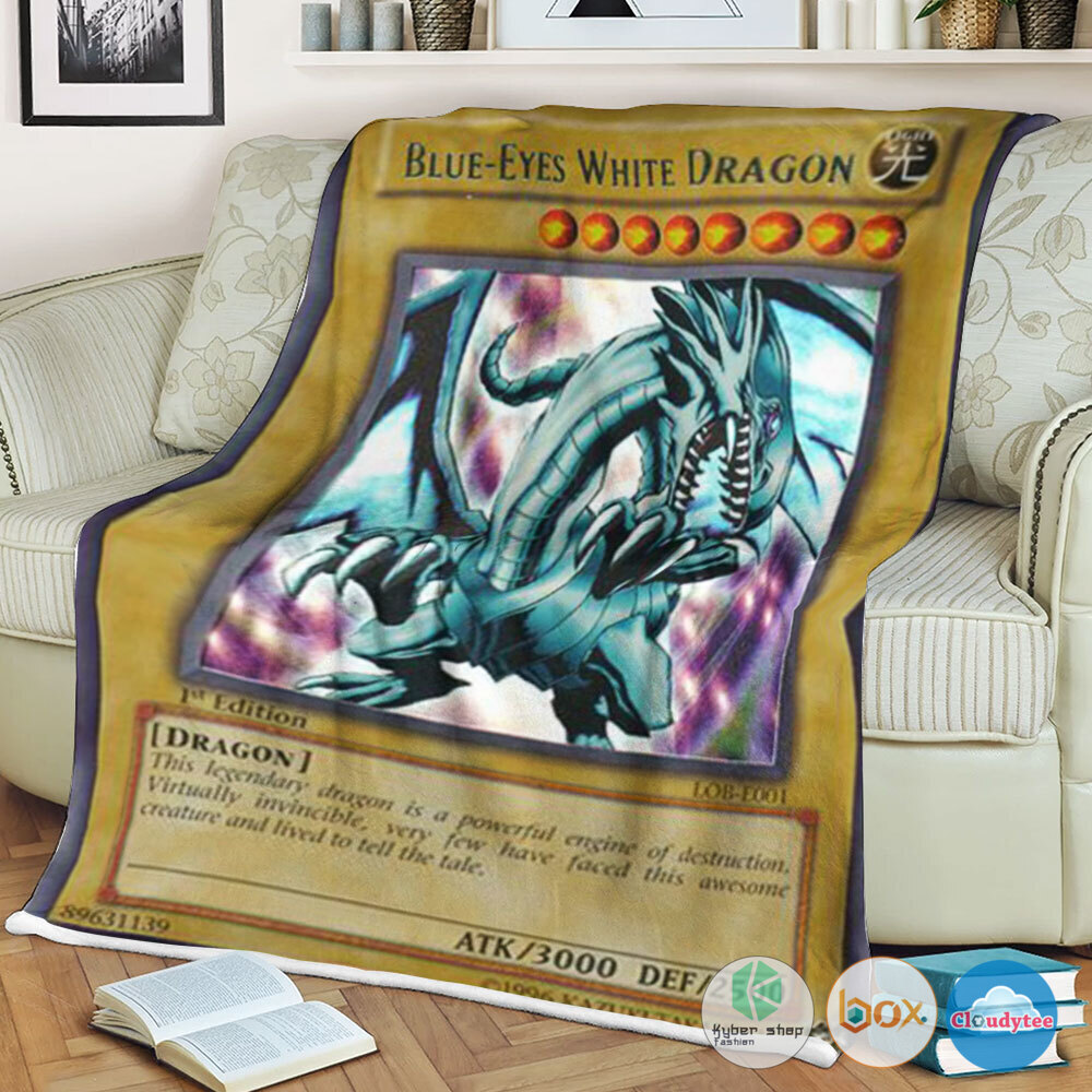 Yu Gi Oh 2002 Blue Eyes White Dragon 1St Edition Blanket Yu Gi Oh 2002 Blue Eyes White Dragon 1St Edition Blanket