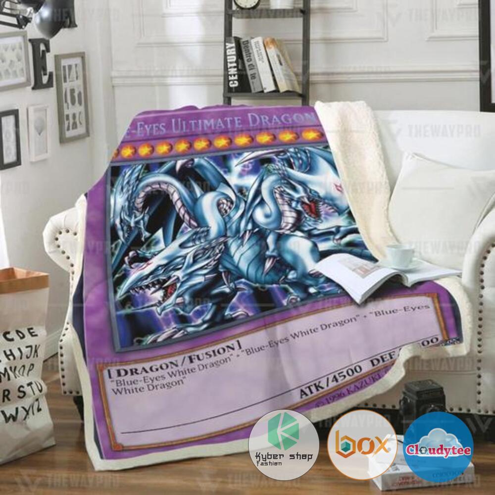 Yu Gi Oh Blueeyes Ultimate White Dragon Blanket Yu Gi Oh Blueeyes Ultimate White Dragon Blanket