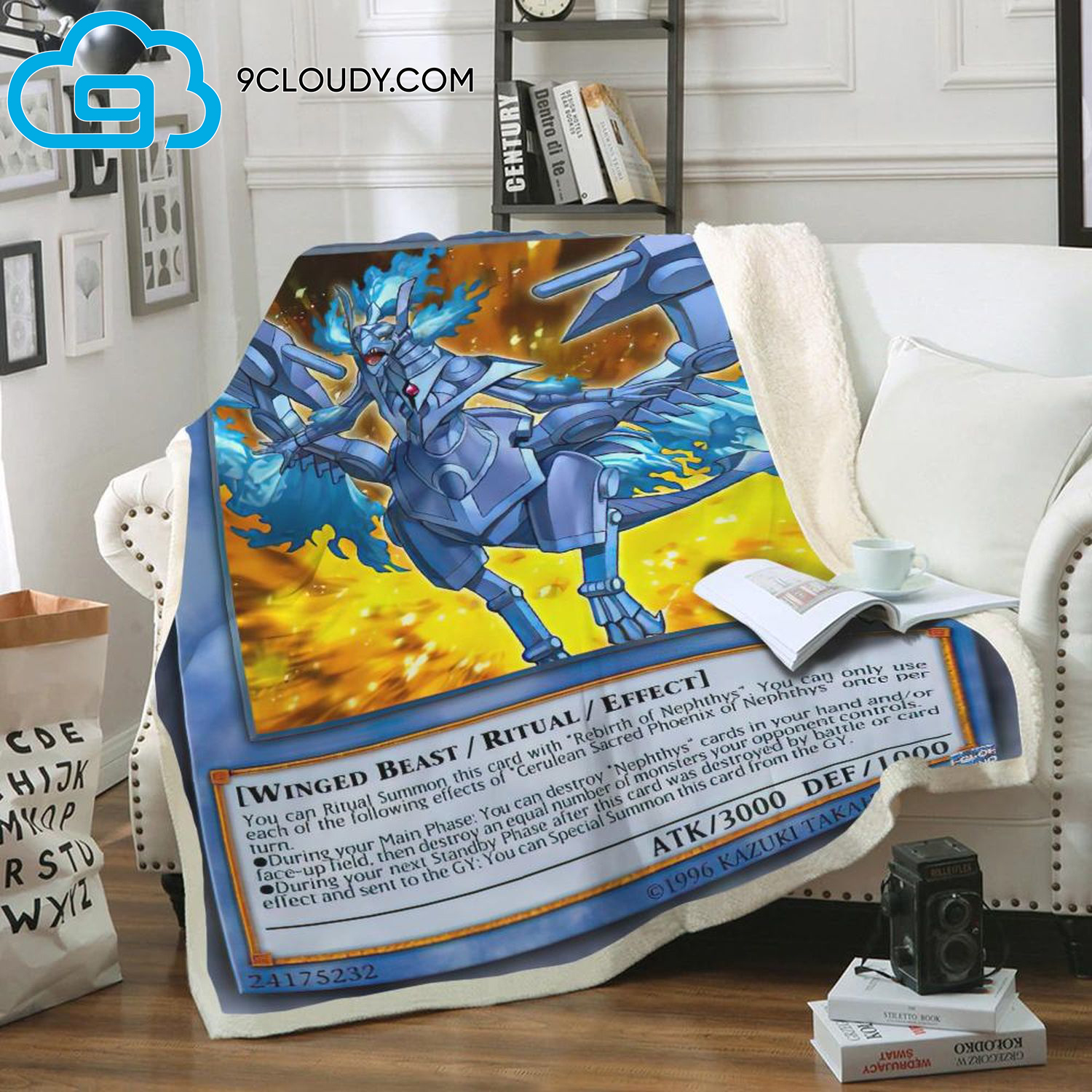 Yu Gi Oh Cerulean Sacred Phoenix Of Nephthys Full Print Soft Blanket Yu Gi Oh Cerulean Sacred Phoenix Of Nephthys Full Print Soft Blanket