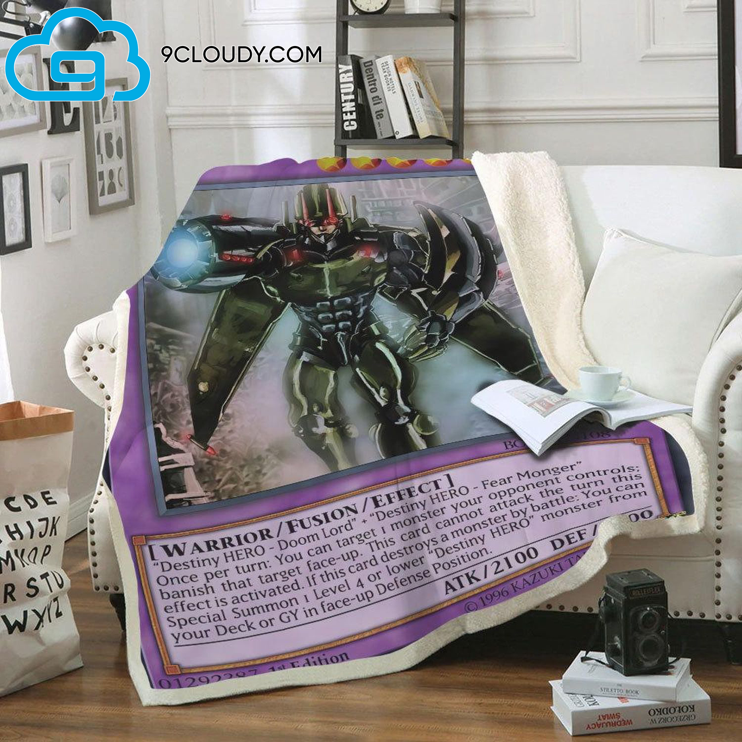 Yu Gi Oh Destiny Hero Fear Monger Full Print Soft Blanket Yu Gi Oh Destiny Hero Fear Monger Full Print Soft Blanket