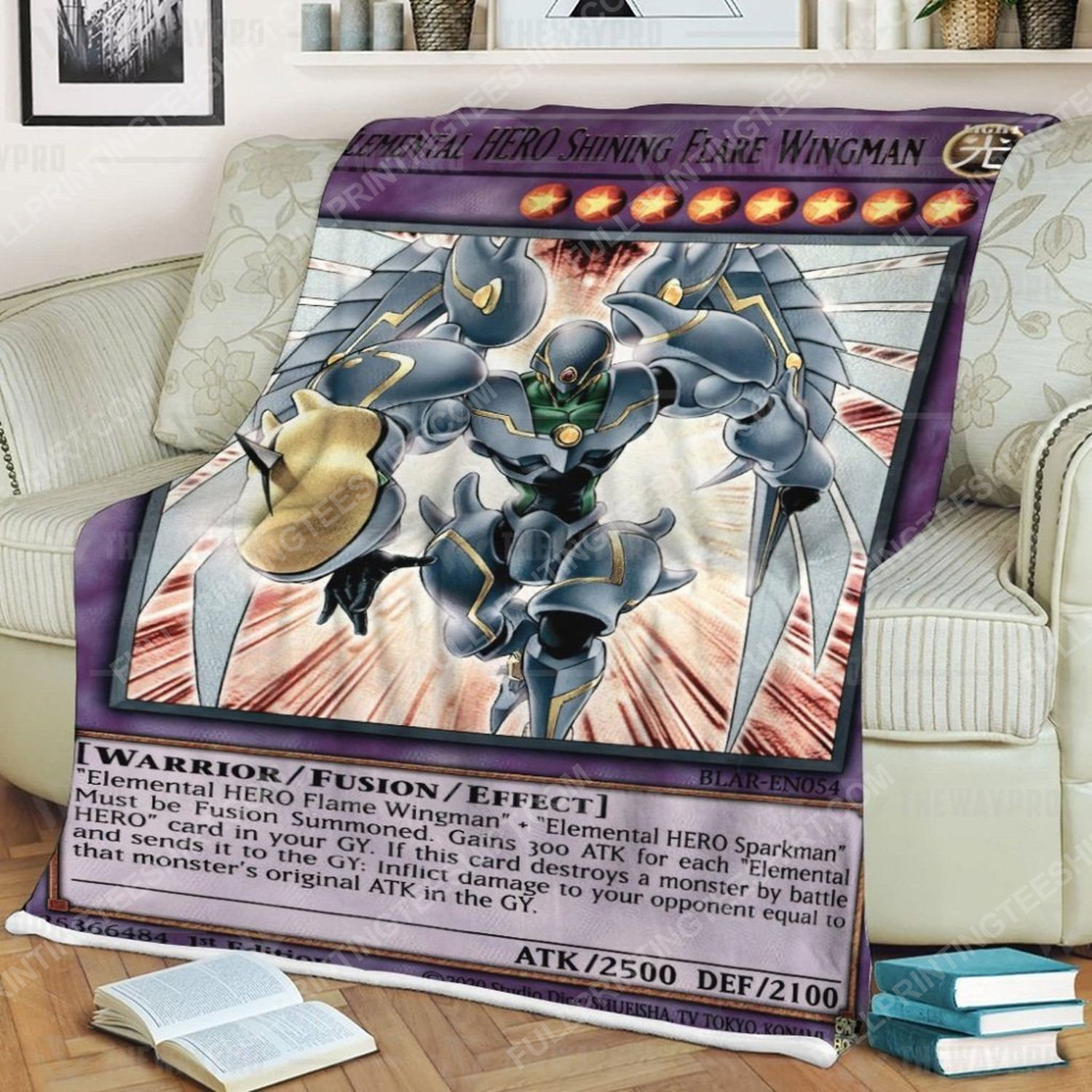 Yu Gi Oh Elemental Hero Shining Flare Wingman Full Print Soft Blanket Yu Gi Oh Elemental Hero Shining Flare Wingman Full Print Soft Blanket