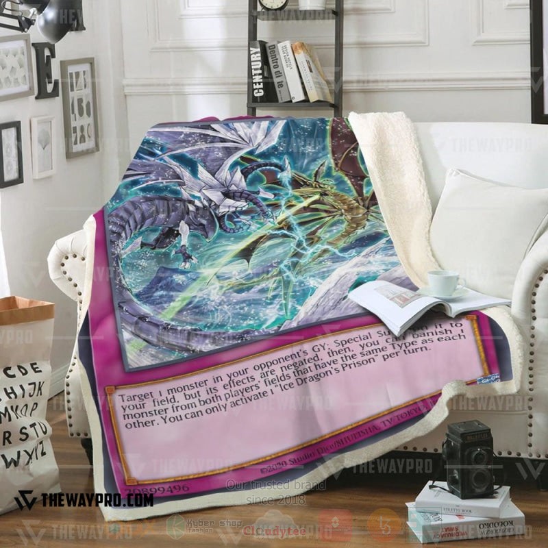 Yu Gi Oh Ice Dragons Prison Soft Blanket Yu Gi Oh Ice Dragons Prison Soft Blanket