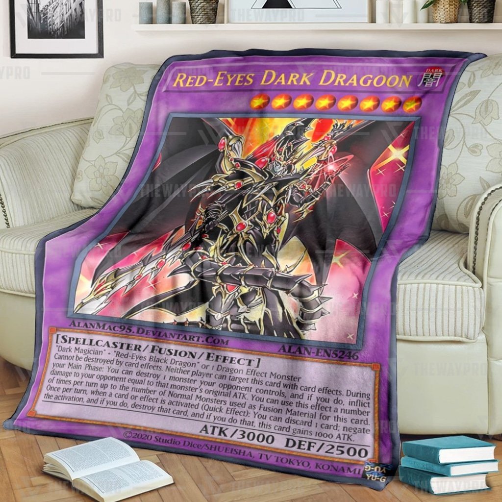 Yu Gi Oh Red Eyes Dark Dragon Blanket Yu Gi Oh Red Eyes Dark Dragon Blanket