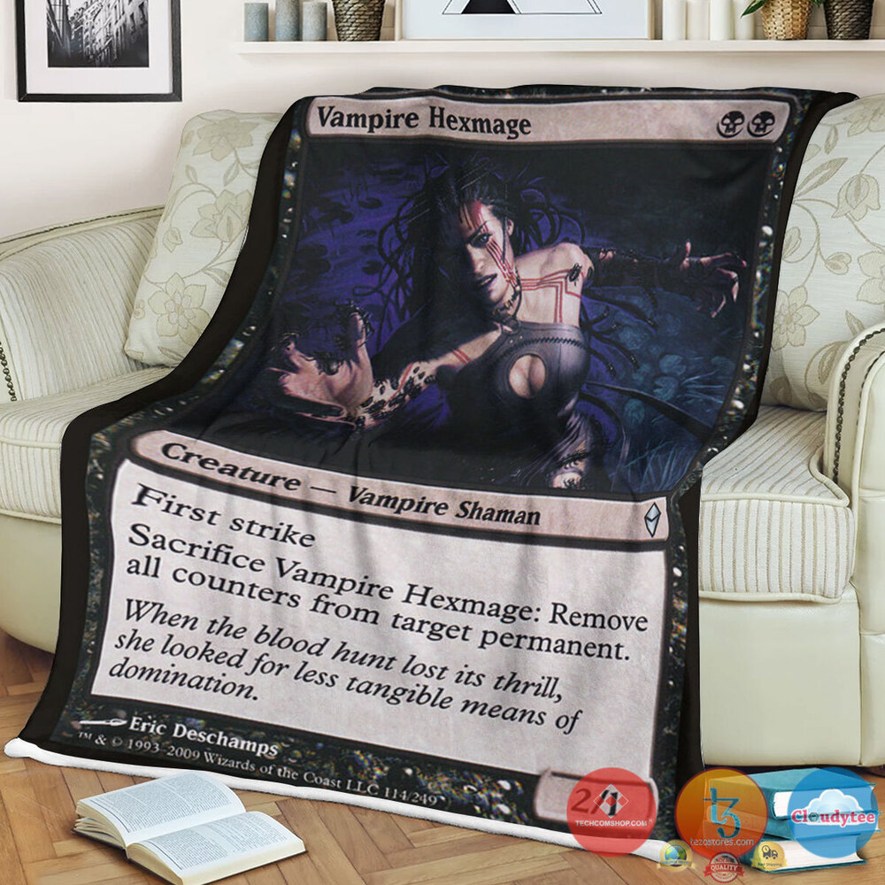 Zen 114 Vampire Hexmage Fleece Blanket Zen 114 Vampire Hexmage Fleece Blanket