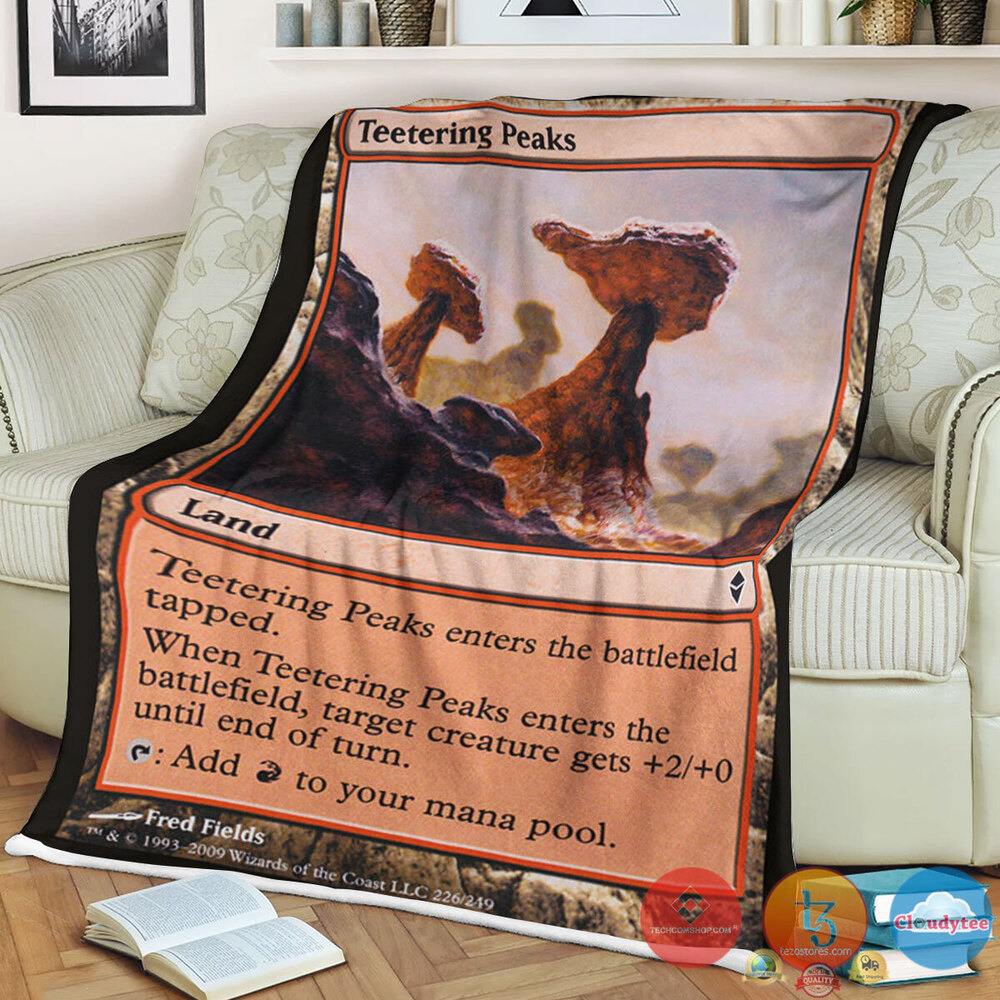Zen 226 Teetering Peaks Fleece Blanket Zen 226 Teetering Peaks Fleece Blanket