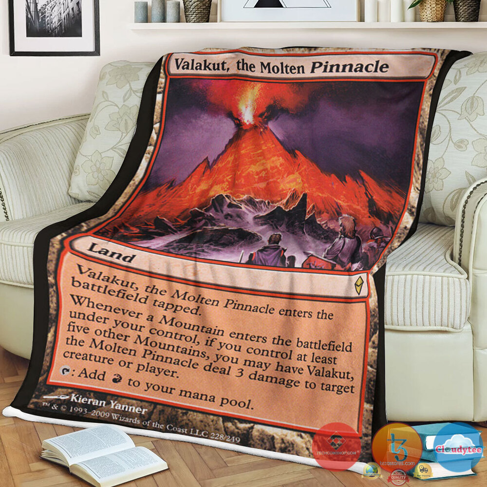 Zen 228 Valakut The Molten Pinnacle Fleece Blanket Zen 228 Valakut The Molten Pinnacle Fleece Blanket