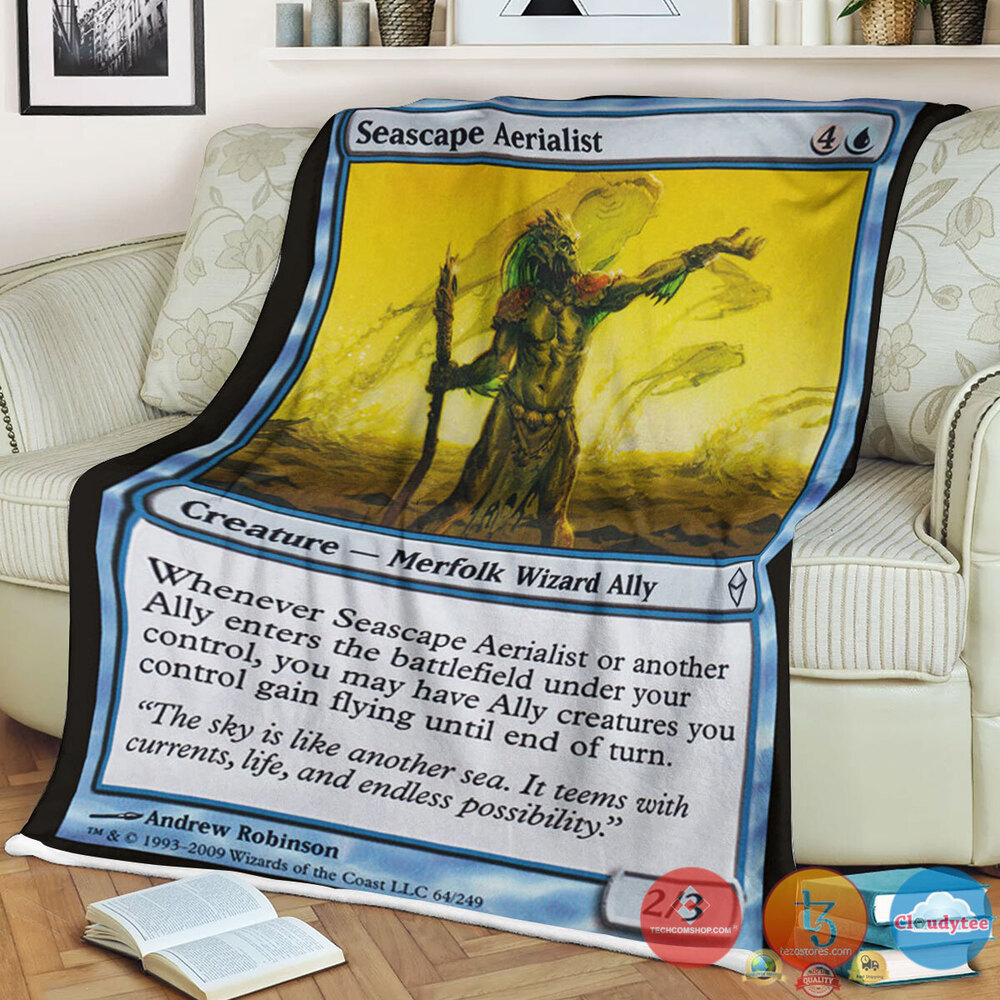 Zen 64 Seascape Aerialist Fleece Blanket Zen 64 Seascape Aerialist Fleece Blanket