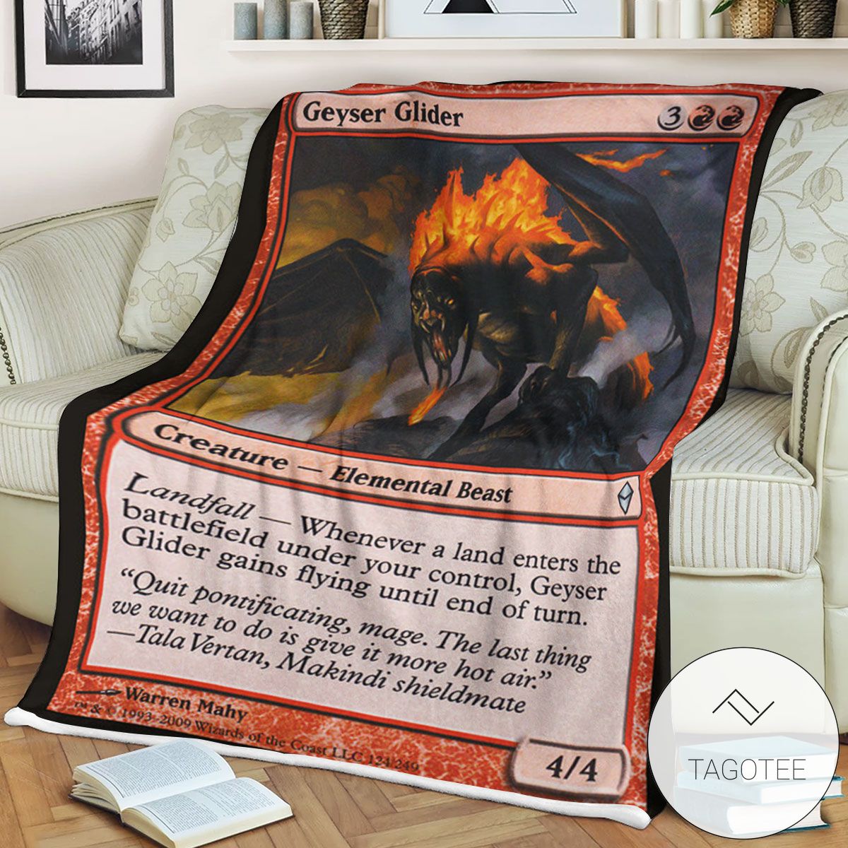 Zendikar 124 Geyser Glider Mtg Blanket Zendikar 124 Geyser Glider Mtg Blanket