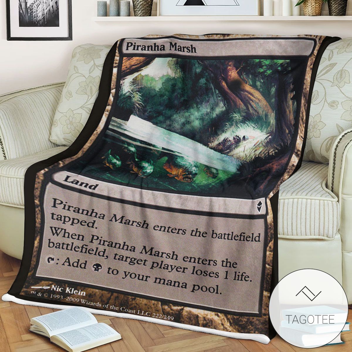 Zendikar 222 Piranha Marsh Mtg Blanket Tagotee Zendikar 222 Piranha Marsh Mtg Blanket Tagotee