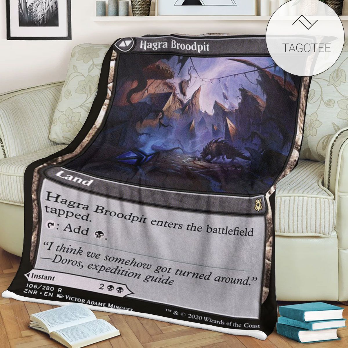Znr 106 Hagra Broodpit Mtg Game Magic The Gathering Fleece Blanket Znr 106 Hagra Broodpit Mtg Game Magic The Gathering Fleece Blanket