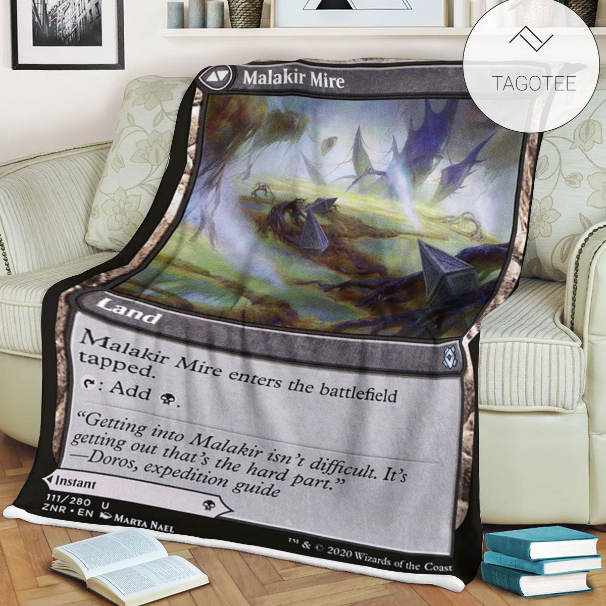 Znr 111 Malakir Mire Mtg Game Magic The Gathering Fleece Blanket Znr 111 Malakir Mire Mtg Game Magic The Gathering Fleece Blanket