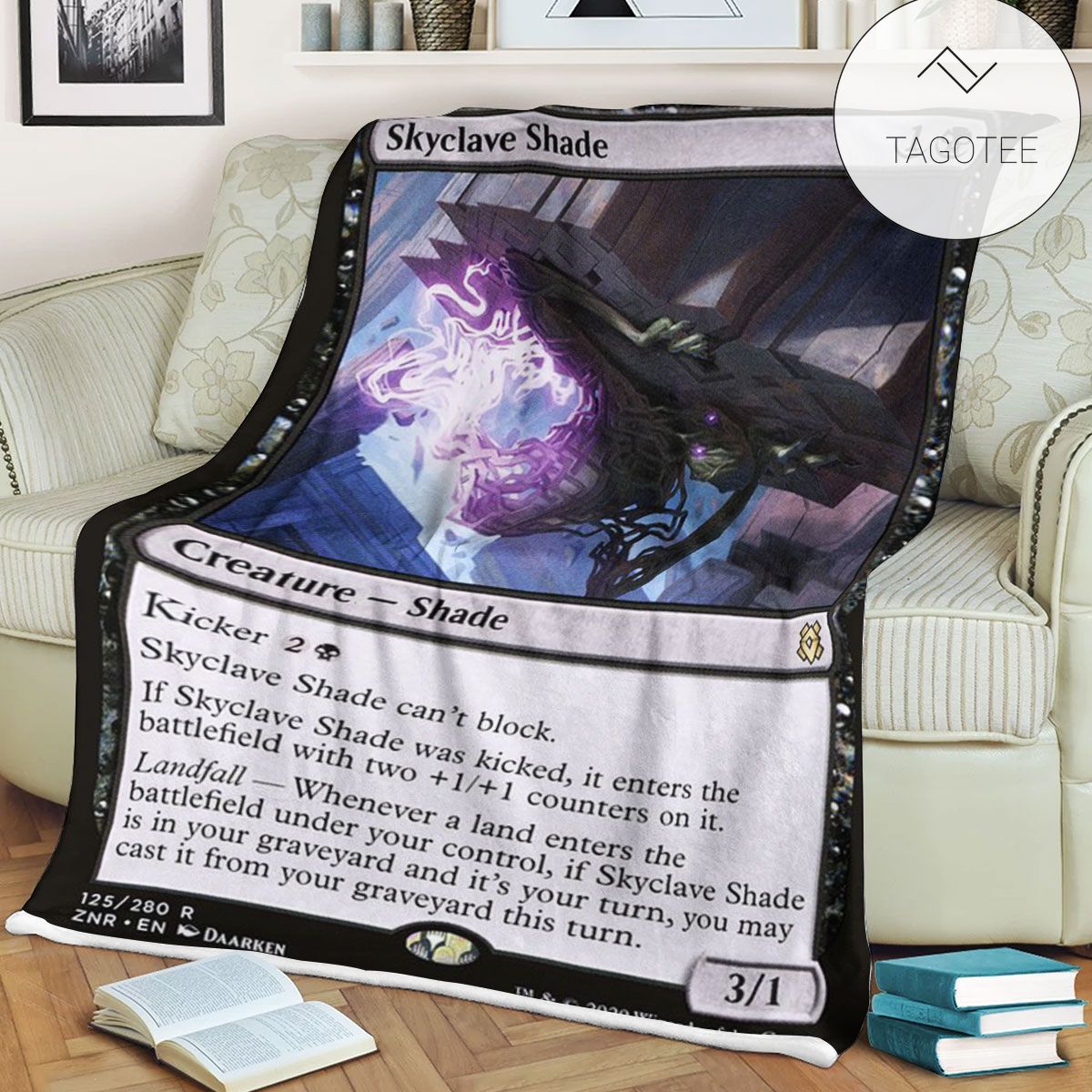 Znr 125 Skyclave Shade Mtg Game Magic The Gathering Fleece Blanket Znr 125 Skyclave Shade Mtg Game Magic The Gathering Fleece Blanket