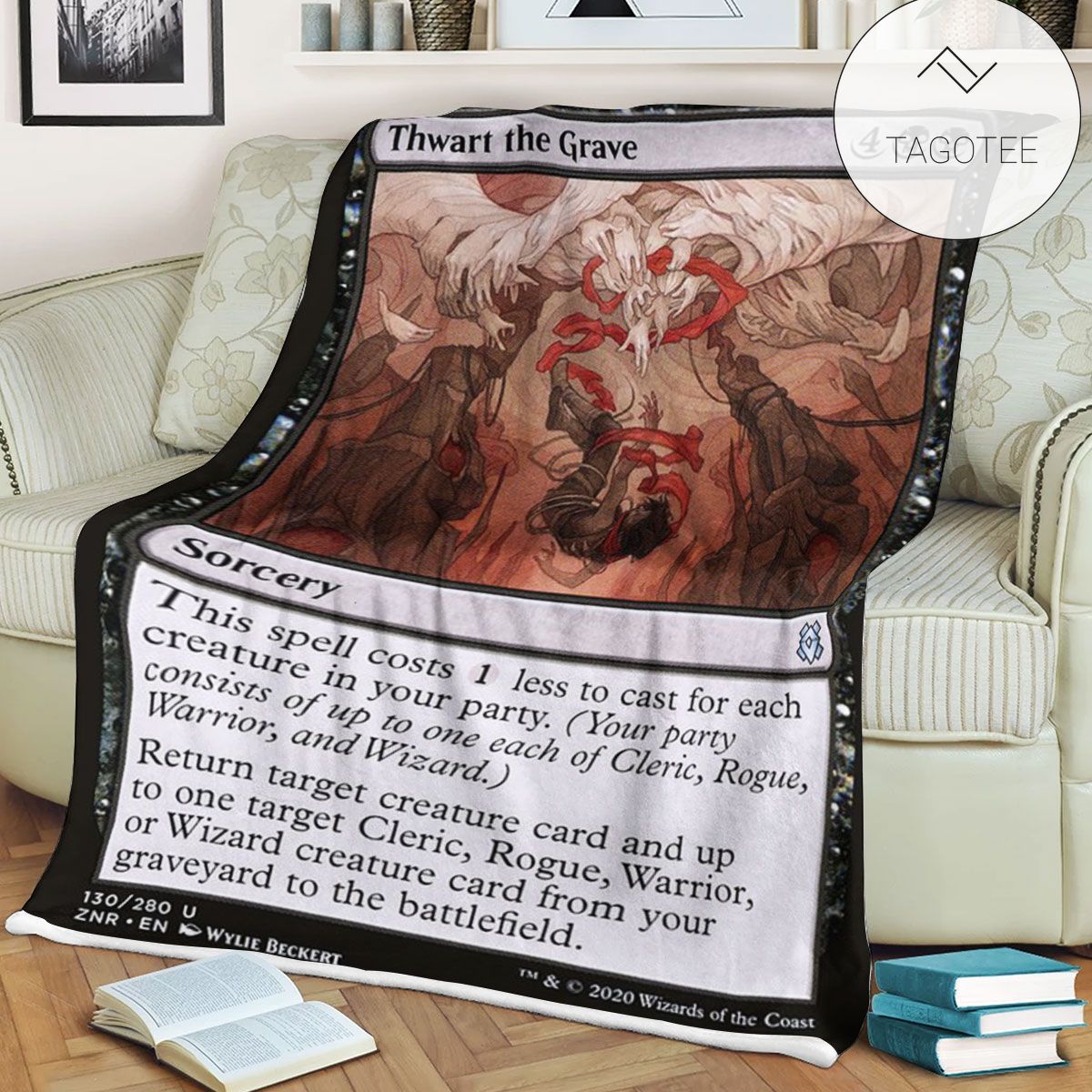 Znr 130 Thwart The Grave Mtg Game Magic The Gathering Fleece Blanket Znr 130 Thwart The Grave Mtg Game Magic The Gathering Fleece Blanket