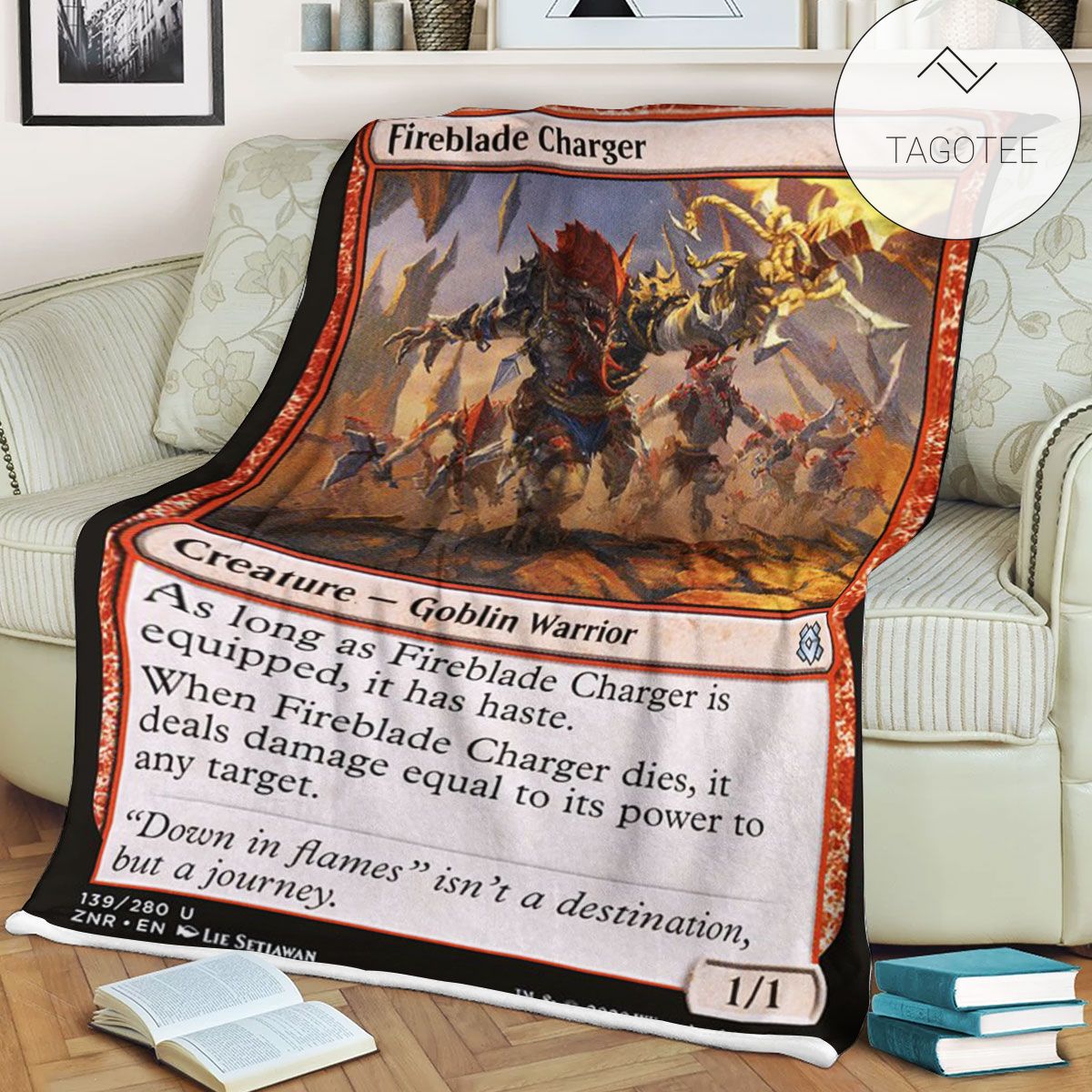 Znr 139 Fireblade Charger Mtg Game Magic The Gathering Fleece Blanket Znr 139 Fireblade Charger Mtg Game Magic The Gathering Fleece Blanket