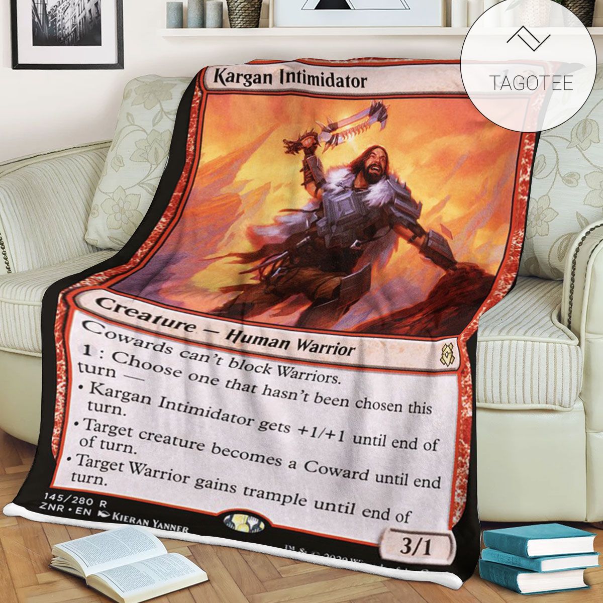 Znr 145 Kargan Intimidator Mtg Game Magic The Gathering Fleece Blanket Znr 145 Kargan Intimidator Mtg Game Magic The Gathering Fleece Blanket