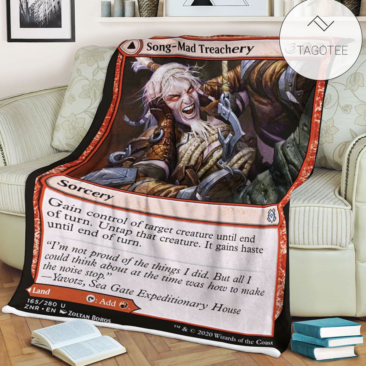 Znr 165 Song Mad Treachery Mtg Game Magic The Gathering Fleece Blanket Znr 165 Song Mad Treachery Mtg Game Magic The Gathering Fleece Blanket