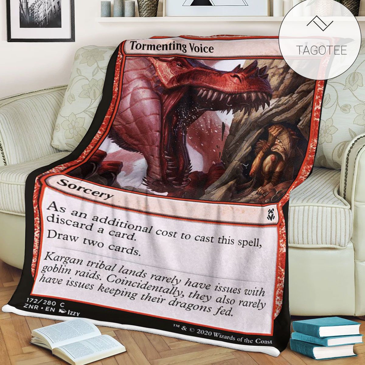 Znr 172 Tormenting Voice Mtg Game Magic The Gathering Fleece Blanket Znr 172 Tormenting Voice Mtg Game Magic The Gathering Fleece Blanket