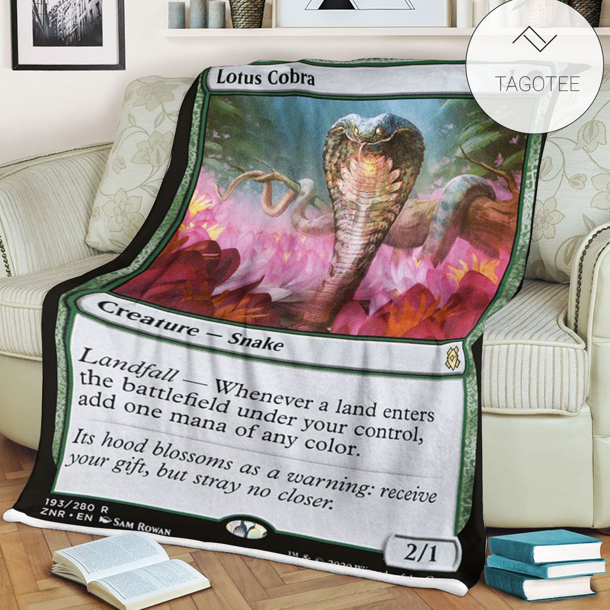 Znr 193 Lotus Cobra Mtg Game Magic The Gathering Fleece Blanket Znr 193 Lotus Cobra Mtg Game Magic The Gathering Fleece Blanket