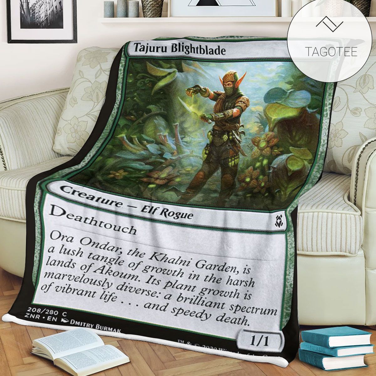 Znr 208 Tajuru Blightblade Mtg Game Magic The Gathering Fleece Blanket Znr 208 Tajuru Blightblade Mtg Game Magic The Gathering Fleece Blanket