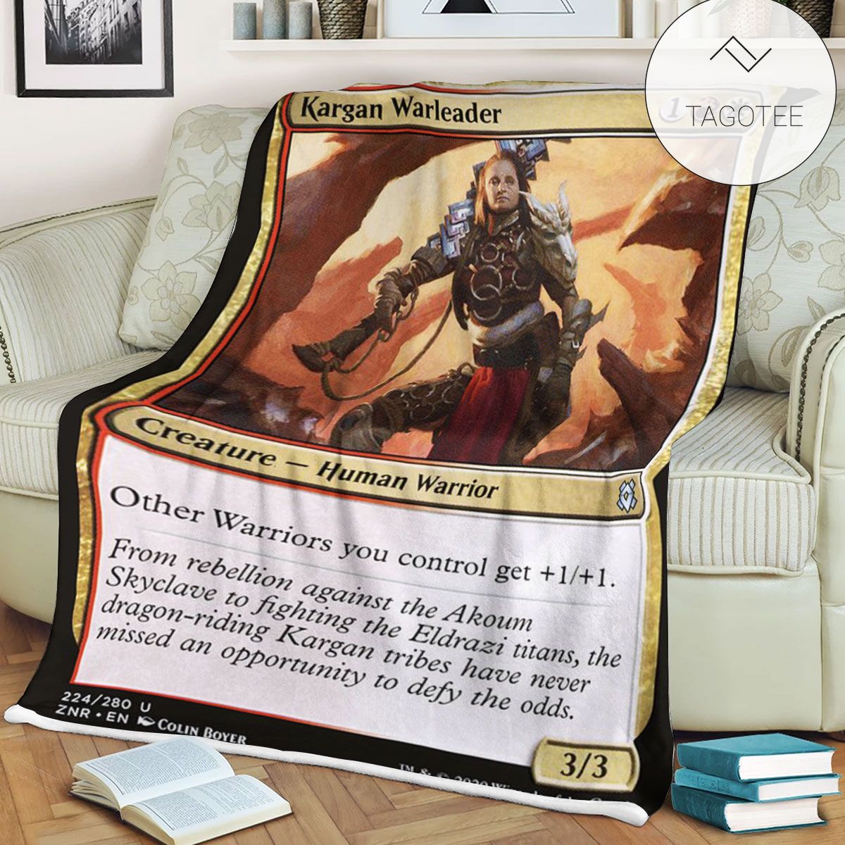 Znr 224 Kargan Warleader Mtg Game Magic The Gathering Fleece Blanket Znr 224 Kargan Warleader Mtg Game Magic The Gathering Fleece Blanket