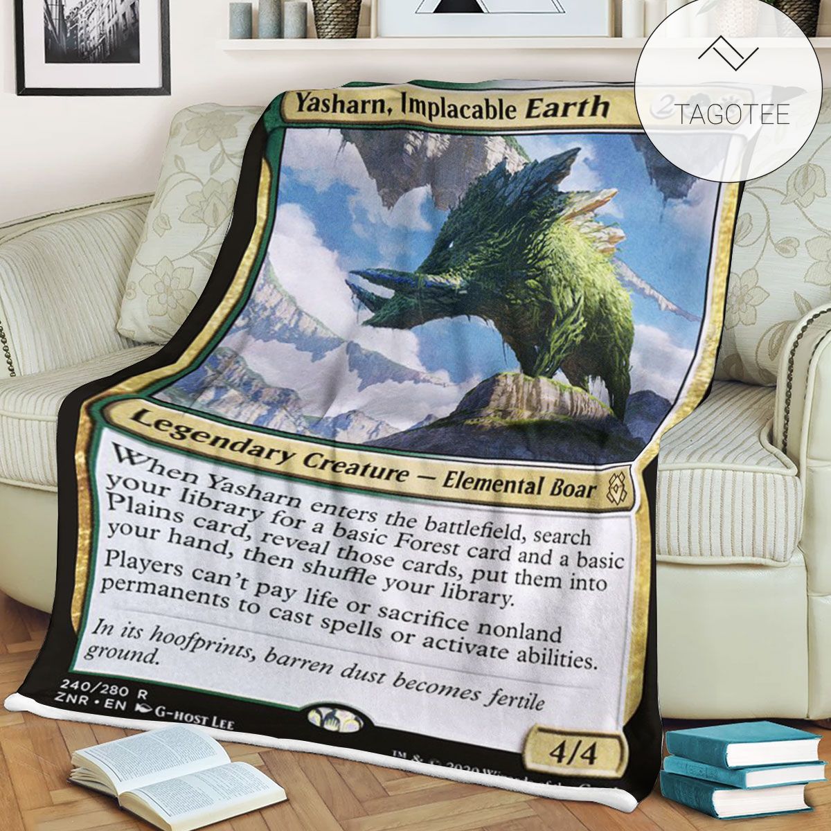 Znr 240 Yasharn Implacable Earth Mtg Game Magic The Gathering Fleece Blanket Znr 240 Yasharn Implacable Earth Mtg Game Magic The Gathering Fleece Blanket