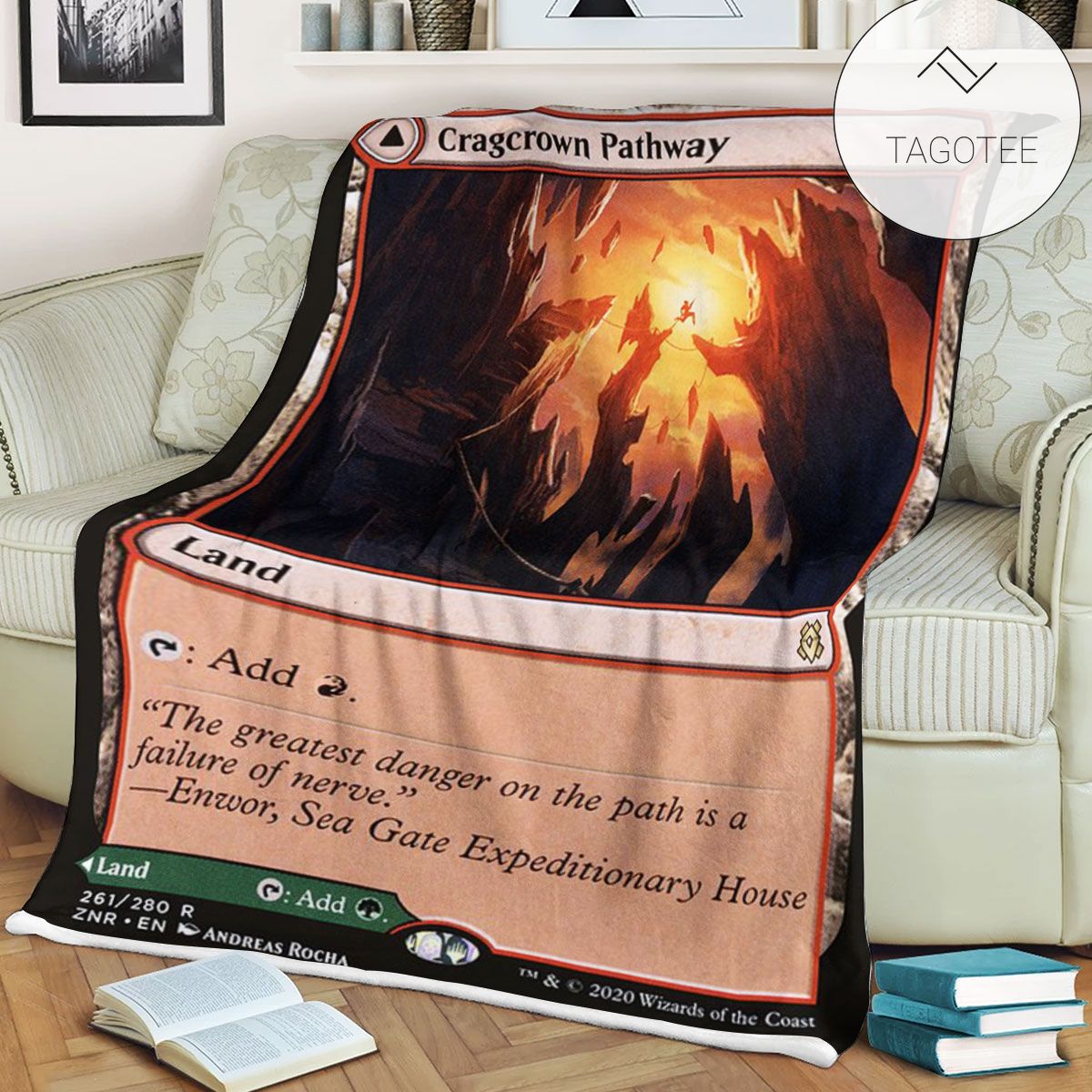 Znr 261 Cragcrown Pathway Mtg Game Magic The Gathering Fleece Blanket Znr 261 Cragcrown Pathway Mtg Game Magic The Gathering Fleece Blanket