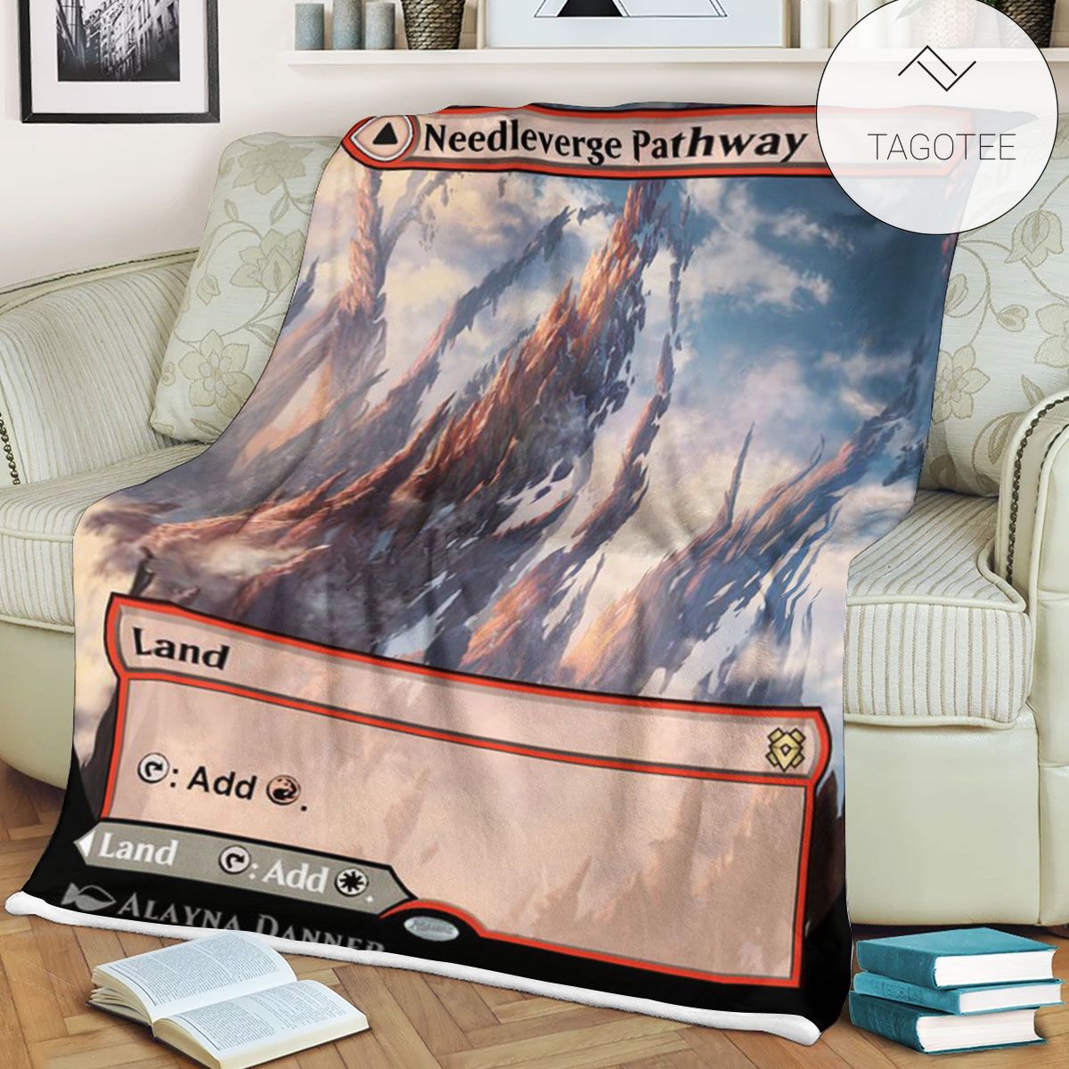 Znr 288_ Needleverge Pathway Mtg Game Magic The Gathering Fleece Blanket Znr 288_ Needleverge Pathway Mtg Game Magic The Gathering Fleece Blanket