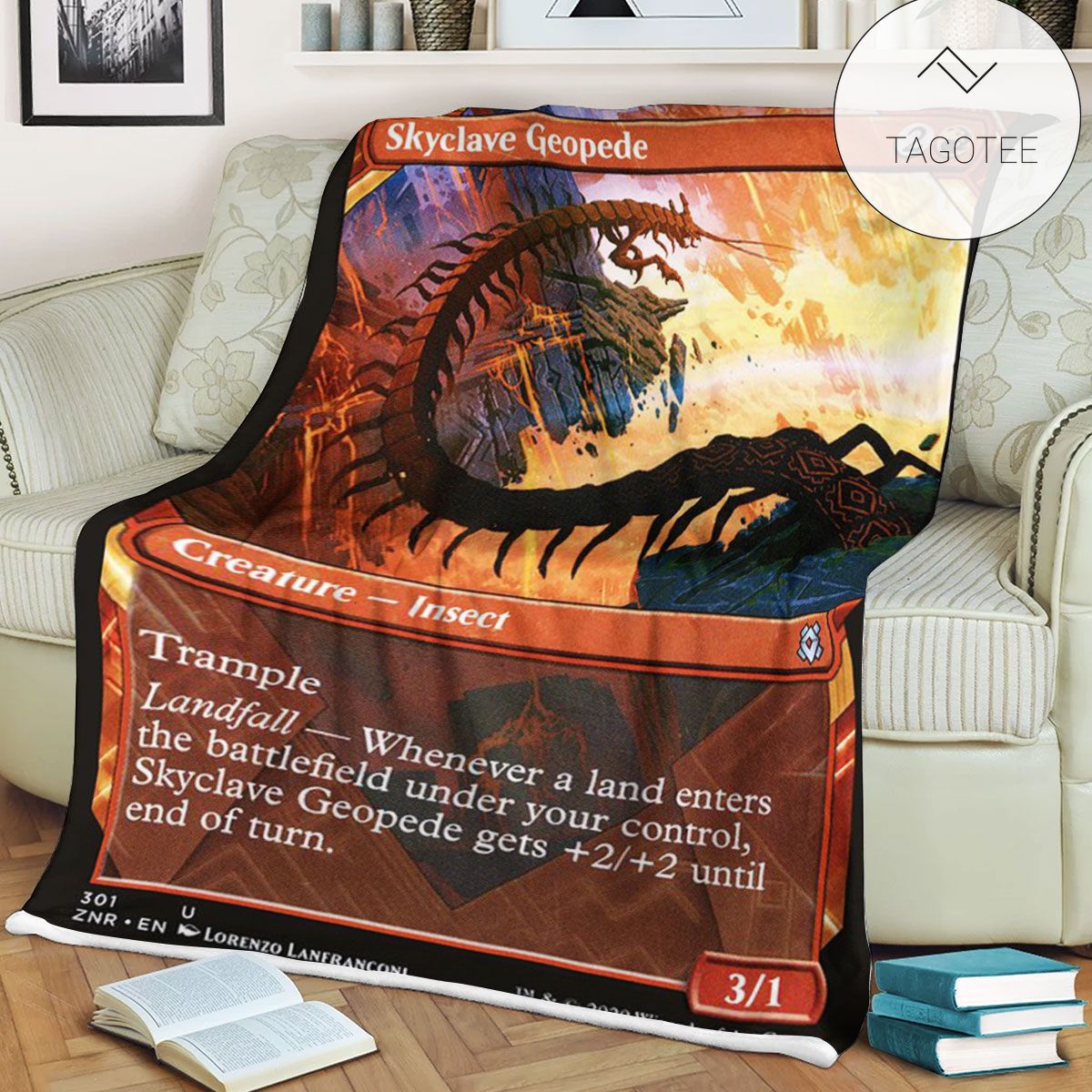 Znr 301 Skyclave Geopede Mtg Game Magic The Gathering Fleece Blanket Znr 301 Skyclave Geopede Mtg Game Magic The Gathering Fleece Blanket