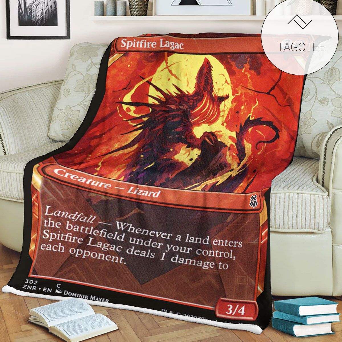 Znr 302 Spitfire Lagac Mtg Game Magic The Gathering Fleece Blanket Znr 302 Spitfire Lagac Mtg Game Magic The Gathering Fleece Blanket