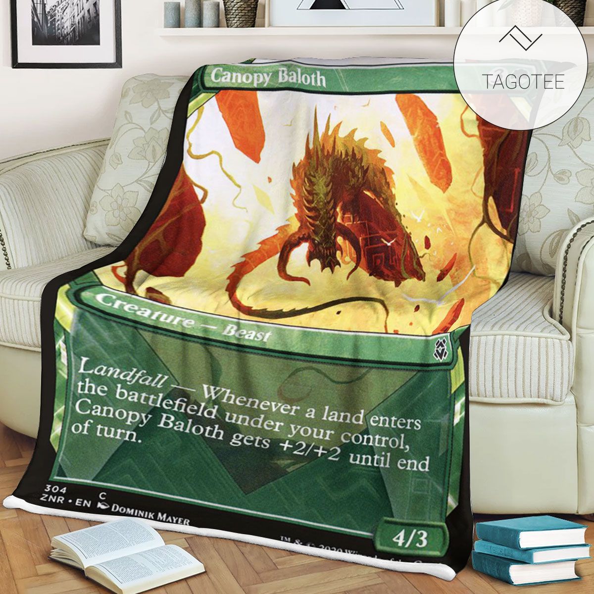 Znr 304 Canopy Baloth Mtg Game Magic The Gathering Fleece Blanket Znr 304 Canopy Baloth Mtg Game Magic The Gathering Fleece Blanket