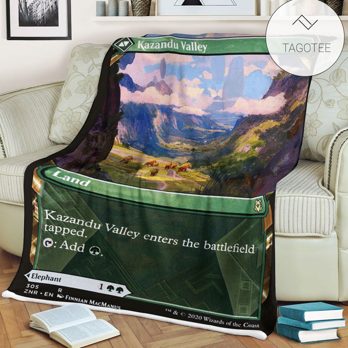 Znr 305 Kazandu Valley Mtg Game Magic The Gathering Fleece Blanket Znr 305 Kazandu Valley Mtg Game Magic The Gathering Fleece Blanket
